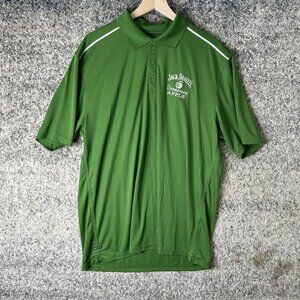 Jack Daniel's Tennessee Apple Polo Shirt Mens XL Green Golf Embroidered Promo‎